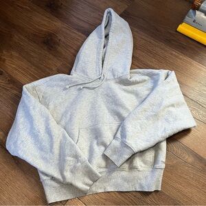 Aritzia TNA Sweat Fleece Cozy Fleece Grey Boyfriend Fit Sweatshirt